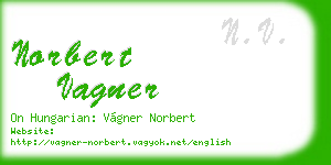 norbert vagner business card