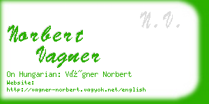 norbert vagner business card